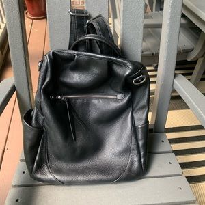 COPY - Black leather backpack
